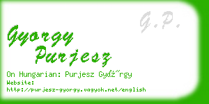 gyorgy purjesz business card